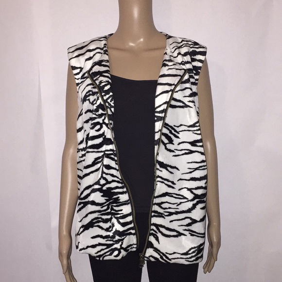 NWT zebra print vest Sz 1X - Picture 1 of 5